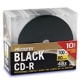 CD-R Black Face, totalmente negro matte por ambos lados, 700Mb - 48x para musica o versiones especiales.